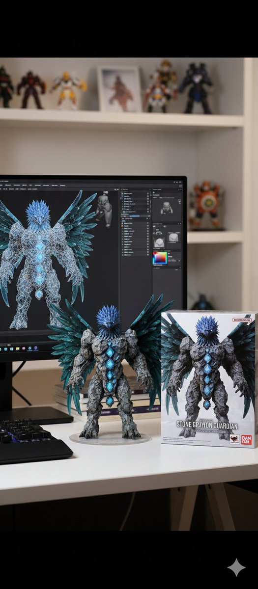 YseaAlejandro's tweet photo. ¡Cuando tus libros se convierten en un juguete de Bandai! 🤖 Las portadas de las Crónicas del Dreamverse  con un toque de i.a ¿Genial, verdad?

#Bandai #BandaiToy #ActionFigure #ToyDesign #ArtificialIntelligence #JuguetesPersonalizados #FiguraDeAcción #InteligenciaArtificial https://t.co/Tcmz8g80c6
