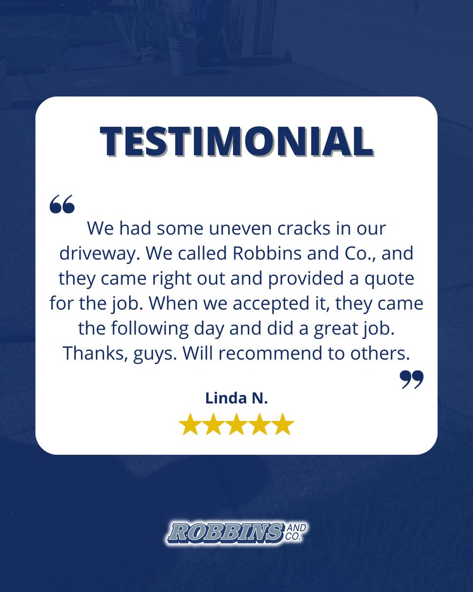 RobbinsandCo's tweet image. Thank you, Linda! 🌟

Your recommendation means the world to us! 💙

Need help with uneven concrete, foundation cracks, or drainage issues? We’re just a call away.

🌐 robbinsfoundationsystems.com

#foundationrepair #concreteleveling #drainagesolutions #seattleservices