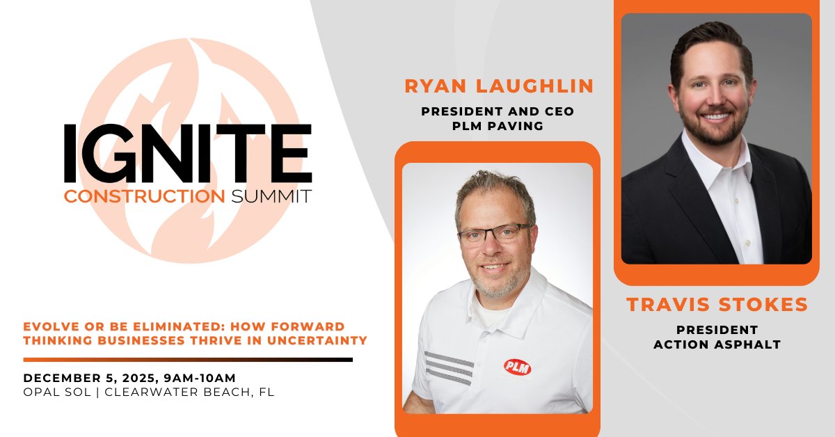 At #IGNITE2025, Ryan Laughlin and Travis Stokes share how forward-thinking leaders embrace change and turn challenges into growth.

Dec 5 | 9–10 AM | Opal Sol Clearwater Beach FL

igniteconstructionsummit.com/event-schedule/