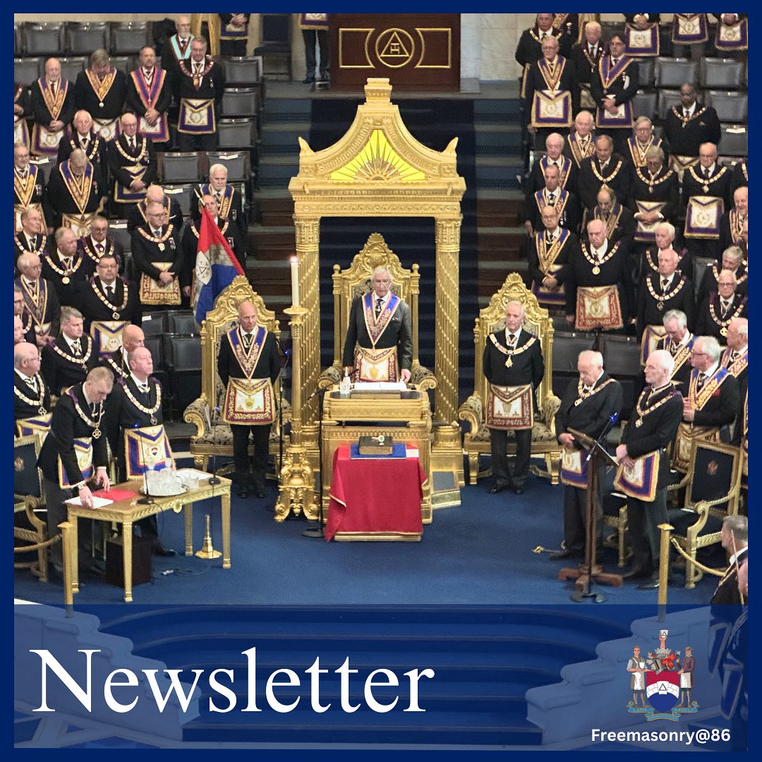 MarkMasonsHall's tweet photo. This week’s Freemasonry@86 News update! 📰 Stay up to date with the latest happenings in the Freemasonry community and gain insights into the Companion Orders’ activities. 🌟 Read the full newsletter by clicking here - https://t.co/irTm16o6Um https://t.co/CIEEnhYXuL