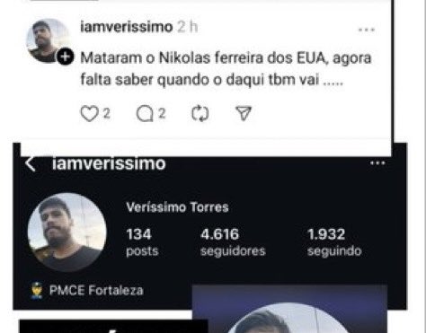 Alô, <a href="/andrefernm/">André Fernandes</a>: policial militar do Ceará incentivando ataques ao Nikolas.

Vamos deixá-lo famoso e transformá-lo em ‘ex-policial’.

<a href="/nikolas_dm/">Nikolas Ferreira</a>