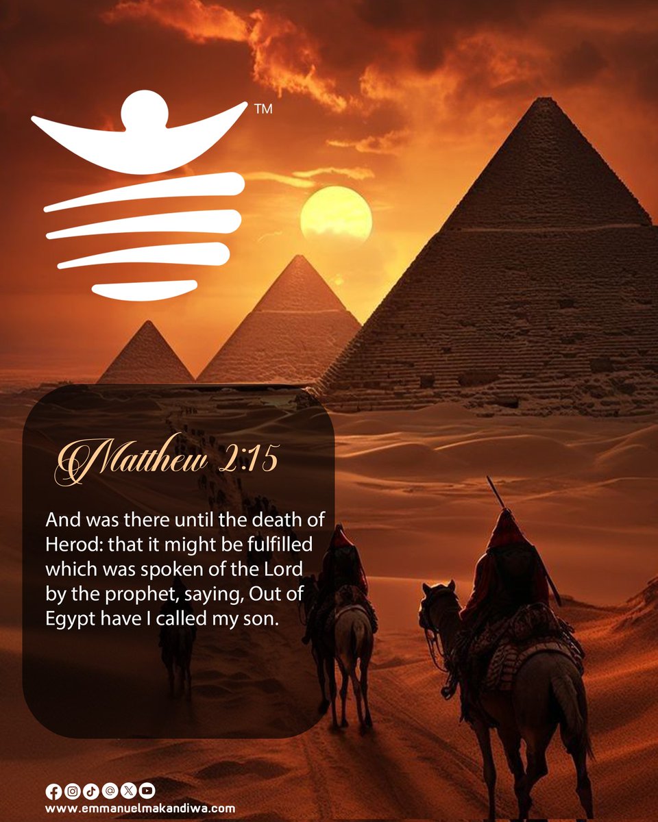 Fathers Hear On Behalf of Sons
____________

The call out of Egypt never came directly to the Son, it came to Joseph, His father. The angel did not appear to Jesus; he appeared to Joseph. This is a profound lesson in mentorship and fatherhood. There are seasons when the call upon