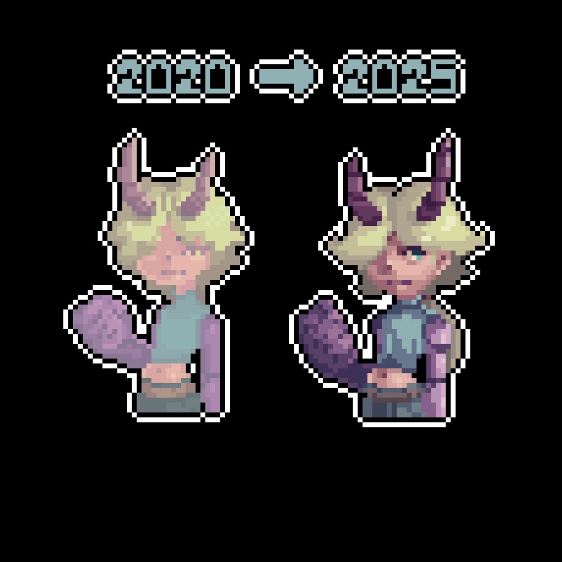 FEARprototype's tweet image. Wanted to repaint an drawing and give it a fresh glow 🎨🖌️ #pixelart