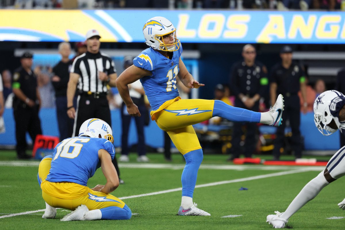 #Chargers kicker Cameron Dicker needs 1 more field goal attempt to become the most accurate kicker in NFL history.

He is currently 93/99 FGs (94%) during his career.
