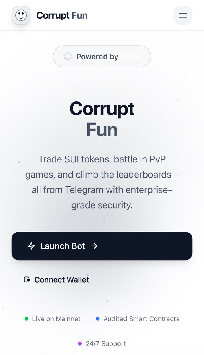 The website is so clean. 💻

(I prefer dark mode.)

Bot.corrupt.fun