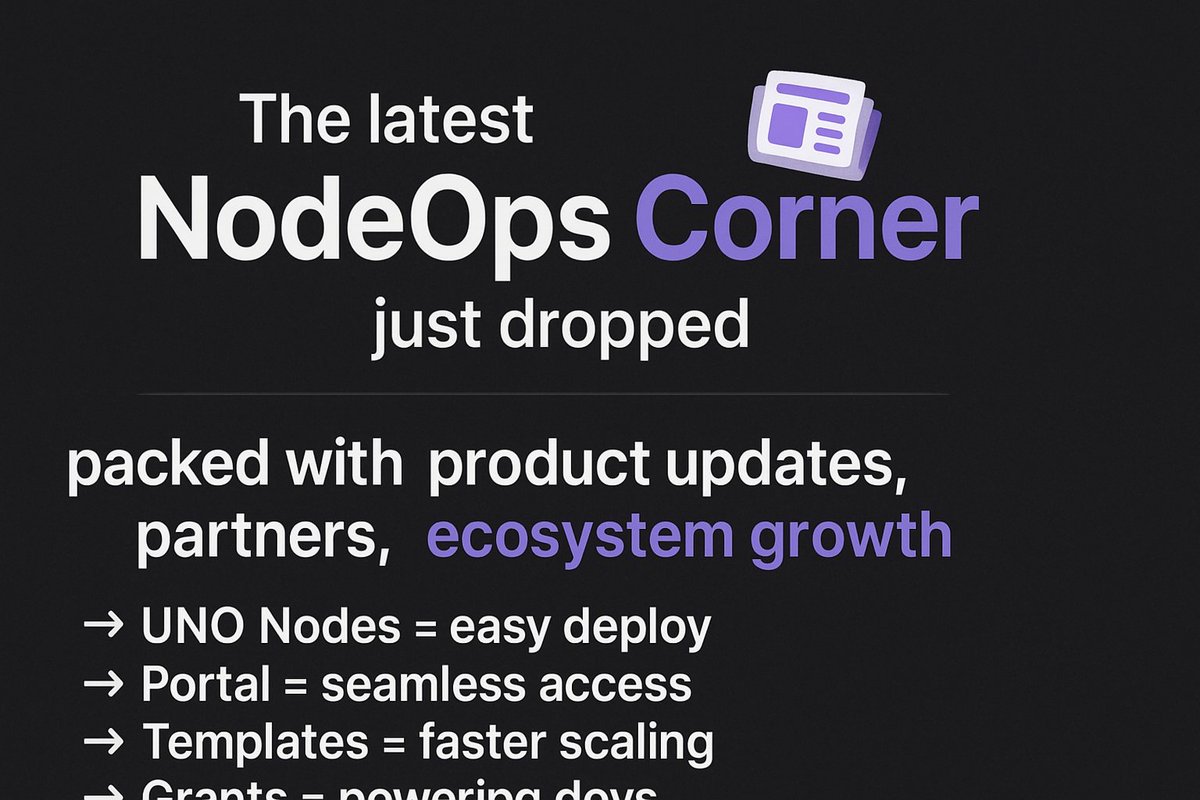 Abuchi55764796's tweet image. 🚨 The latest NodeOps Corner just dropped — and it’s loaded.
Most bridges move tokens. NodeOps builds the infrastructure that keeps ecosystems in sync.
Here’s why this update matters 🧵👇
#NodeOps #BuildOnNodeOps