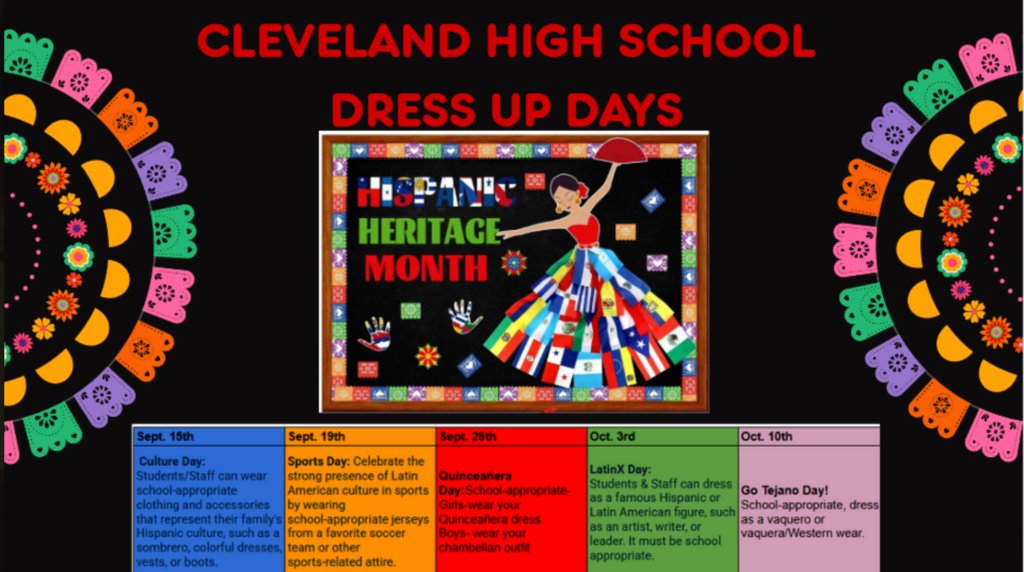 Celebrate Hispanic Heritage with us by dressing up!