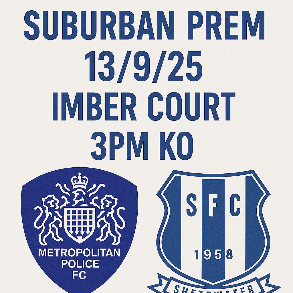 MpfcReserves's tweet image. Next up Sheerwater visit Imber Court in the Suburban Premier Division ⚽️👮‍♂️
