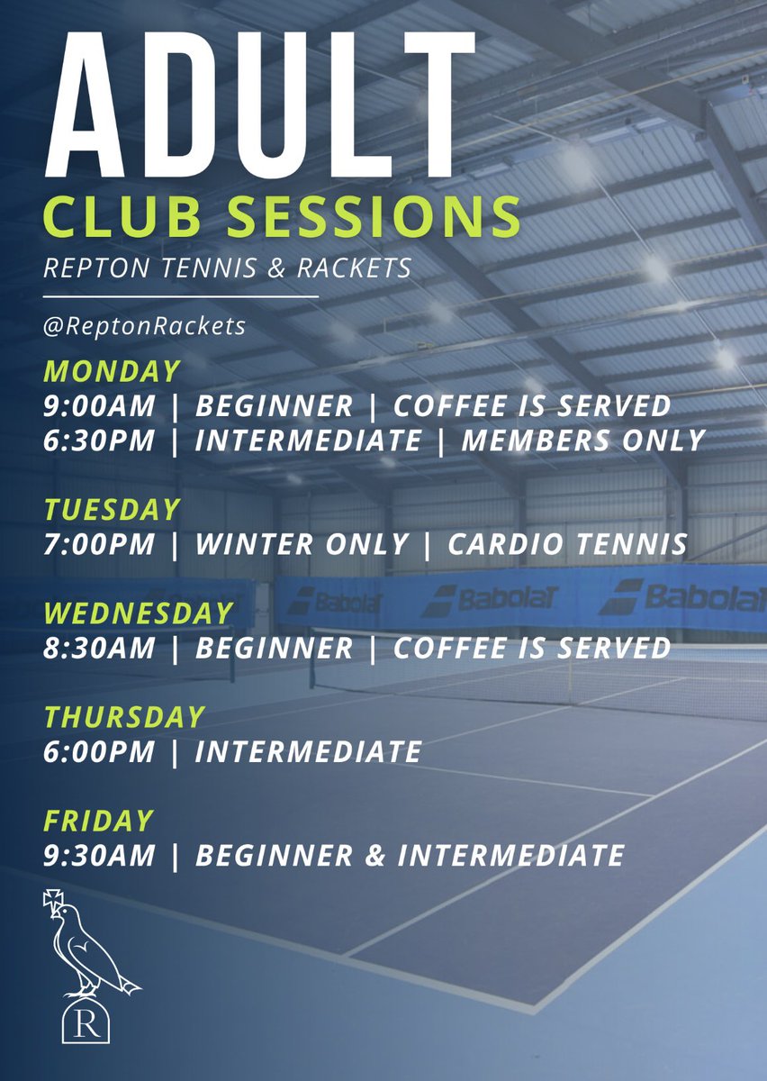 🎾 Adult &amp; Junior Coaching available 🎾

Book now using the link below, or contact JRushby@repton.org.uk for more info.

clubspark.lta.org.uk/ReptonRacketsC…