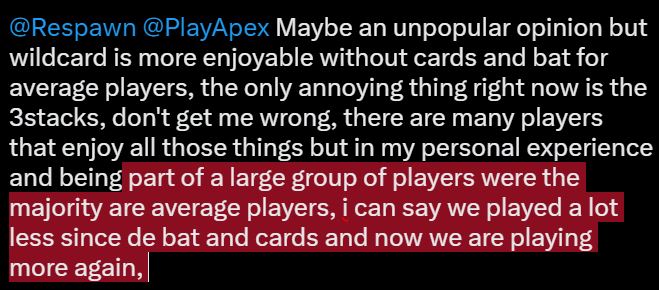 CodebUnlocks's tweet photo. @Respawn @PlayApex Unpopular opinion "REMOVE 3STACKS SAME LEGEND ON WILDCARDS" https://t.co/ELmL3YASCE