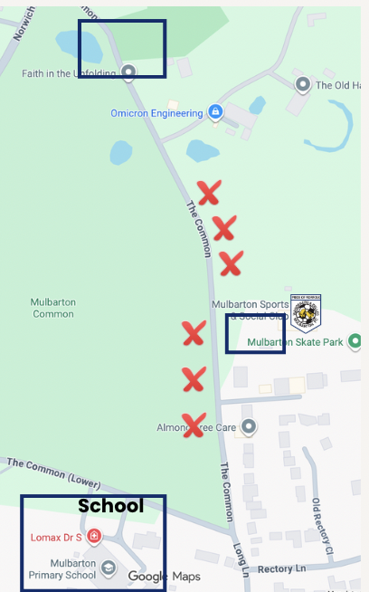 🚗 PARKING INFO 🚗

With a large crowd expected tomorrow we ask that you park in blue areas marked on the map and keep common road clear.  The school has ample parking and is a minute walk from the ground

If you live in the village we encourage you to walk to the game

Thank you
