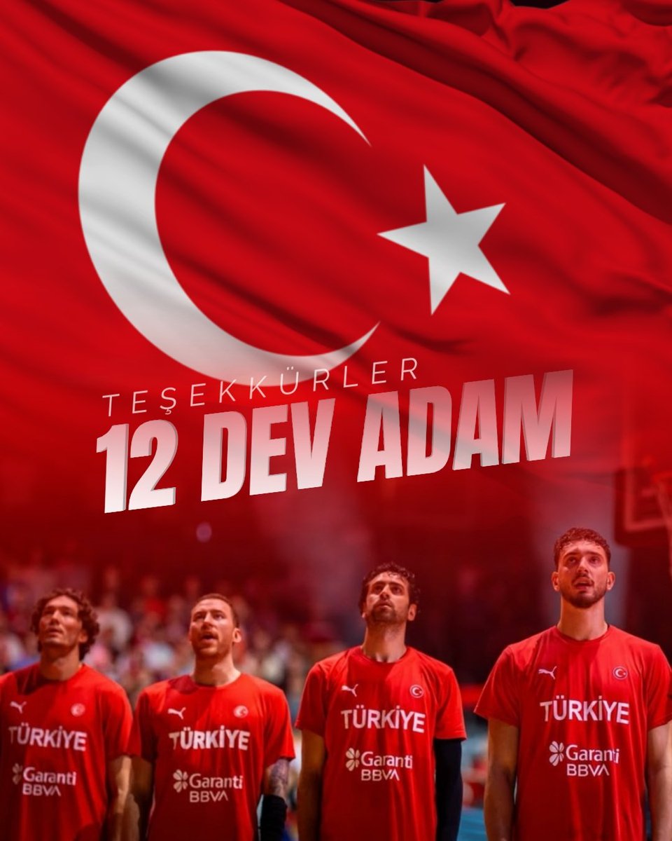 Avrupa Basketbol Şampiyonası Yarı Final karşılaşmasında Yunanistan'a karşı müthiş bir mücadele sergileyerek önemli bir farkla maçı kazanan ve finale yükselen #MilliTakımımızı tebrik ediyoruz.
Gururumuzsunuz.
Muhteşemsiniz.

Final yolunda başarılar diliyoruz.
#12DevAdam