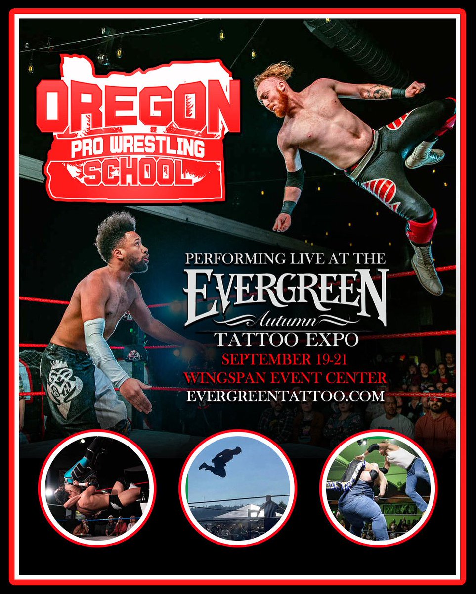 Next weekend at the Evergreen Tattoo Expo!
Sept 19, 20, and 21!

1:30 and 3:30 Friday
12 and 3 Saturday 
12 and 2 Sunday