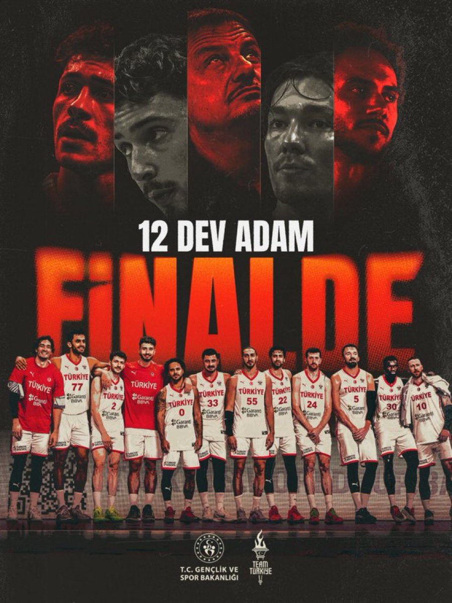 💪💪💪 Türkiye toprakları dışında ilk defa 8 de 8 galibiyetle,  24 yıl sonra tekrar altın madalya yolundayız. 🇹🇷Yari finalde Yunanistan’i  94-68 mağlup eden Milli takimimizla gurur duyuyorum. Helal olsun size! #eurobasket #12devadam #buyolculukhepimizin