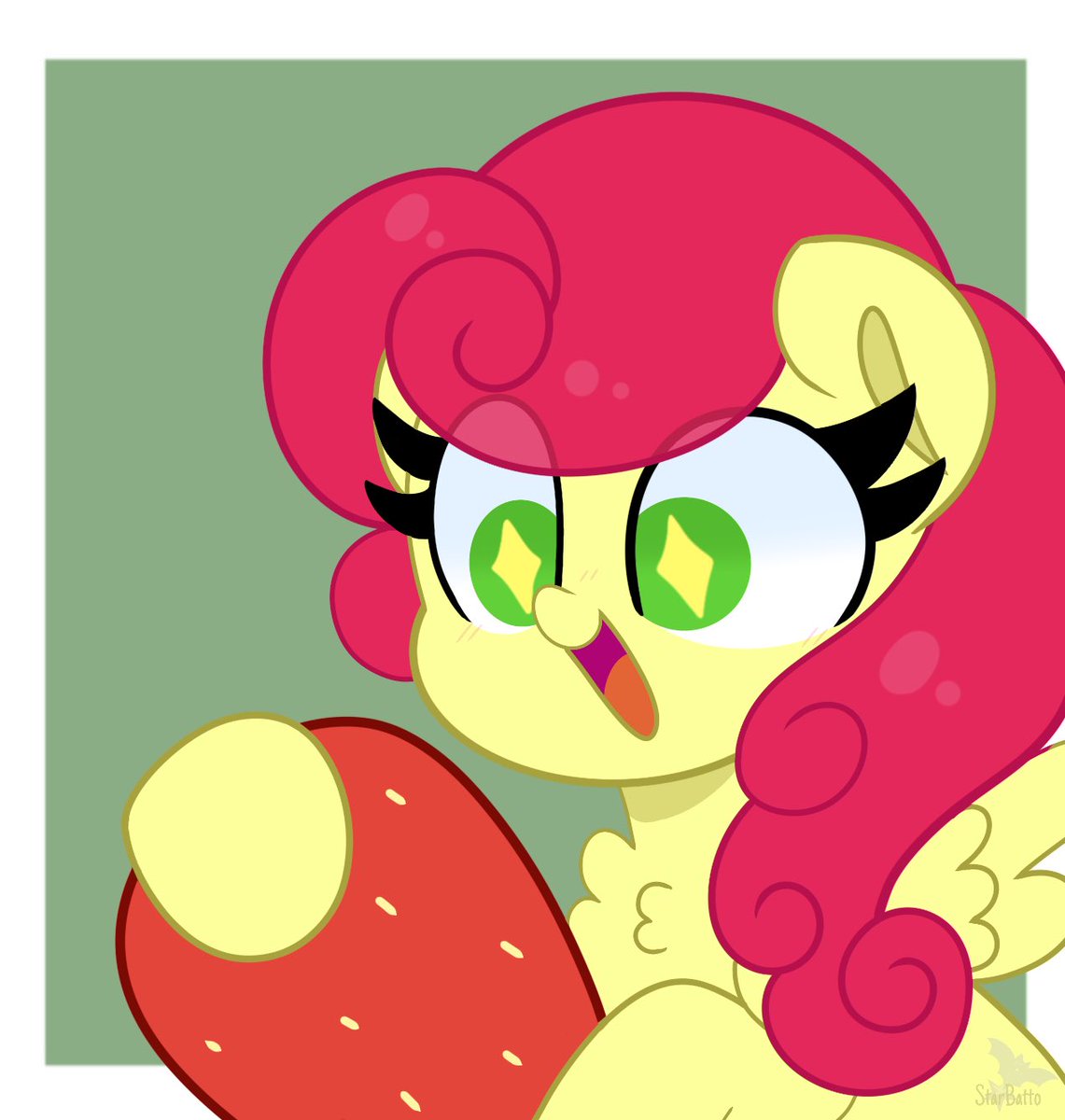 I think this mare likes strawberries….

Strawberry sunrise doodle 🍓✨