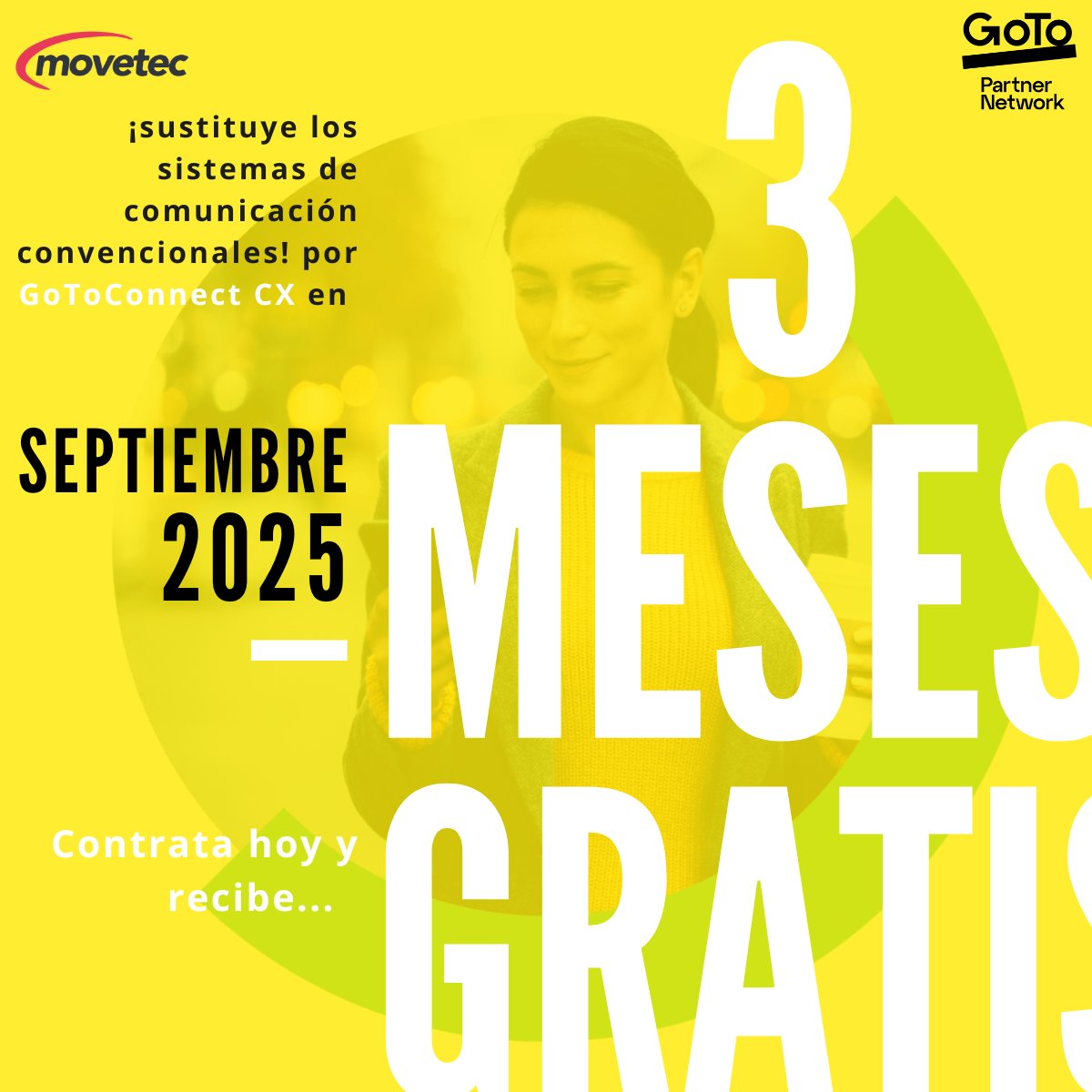 movetec2's tweet image. ¡No dejes pasar esta oportunidad! Contrata GoTo Connect CX este mes y recibe 3 meses gratis. Mejora la comunicación de tu empresa hoy mismo y sin costo adicional. ¡Contrata y paga hasta enero de 2026! 
¡Solicita más información! 📞55 53513425
#GoToConnect #Promocion #MesesGratis