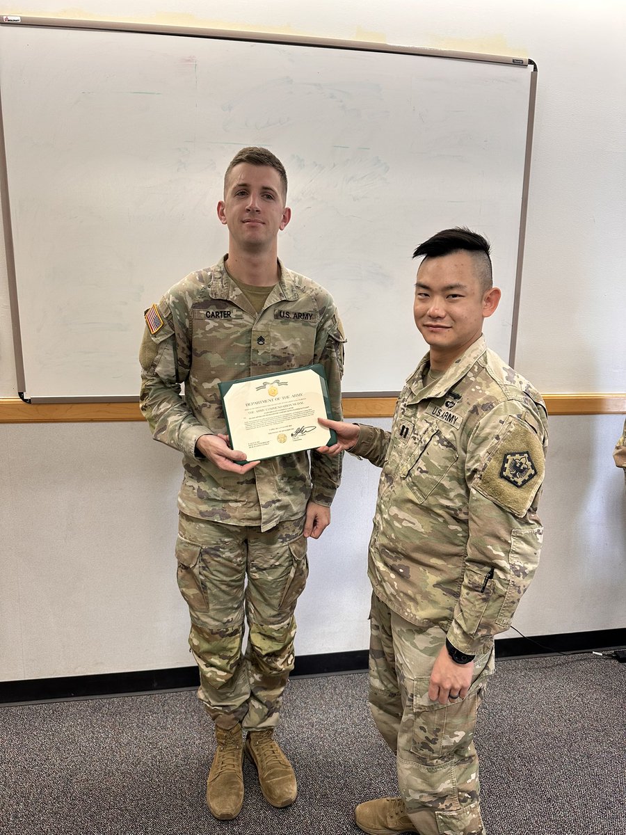 Stephen_C29's tweet photo. Walked out of my unit for the final time today. It hasn’t sank in yet that this chapter is closed.
I was also able to give my XO his going away gift too. 
SSG Carter signing off the net for the final time. https://t.co/bYuiQtHmSZ