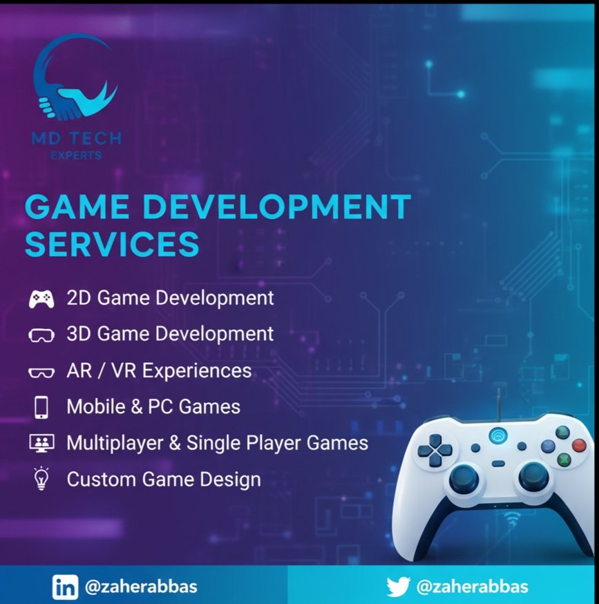 ZaheerA84776863's tweet image. Bring your ideas into life 
#Gamedevelpment #Mdtechexperts #developers #company #online
