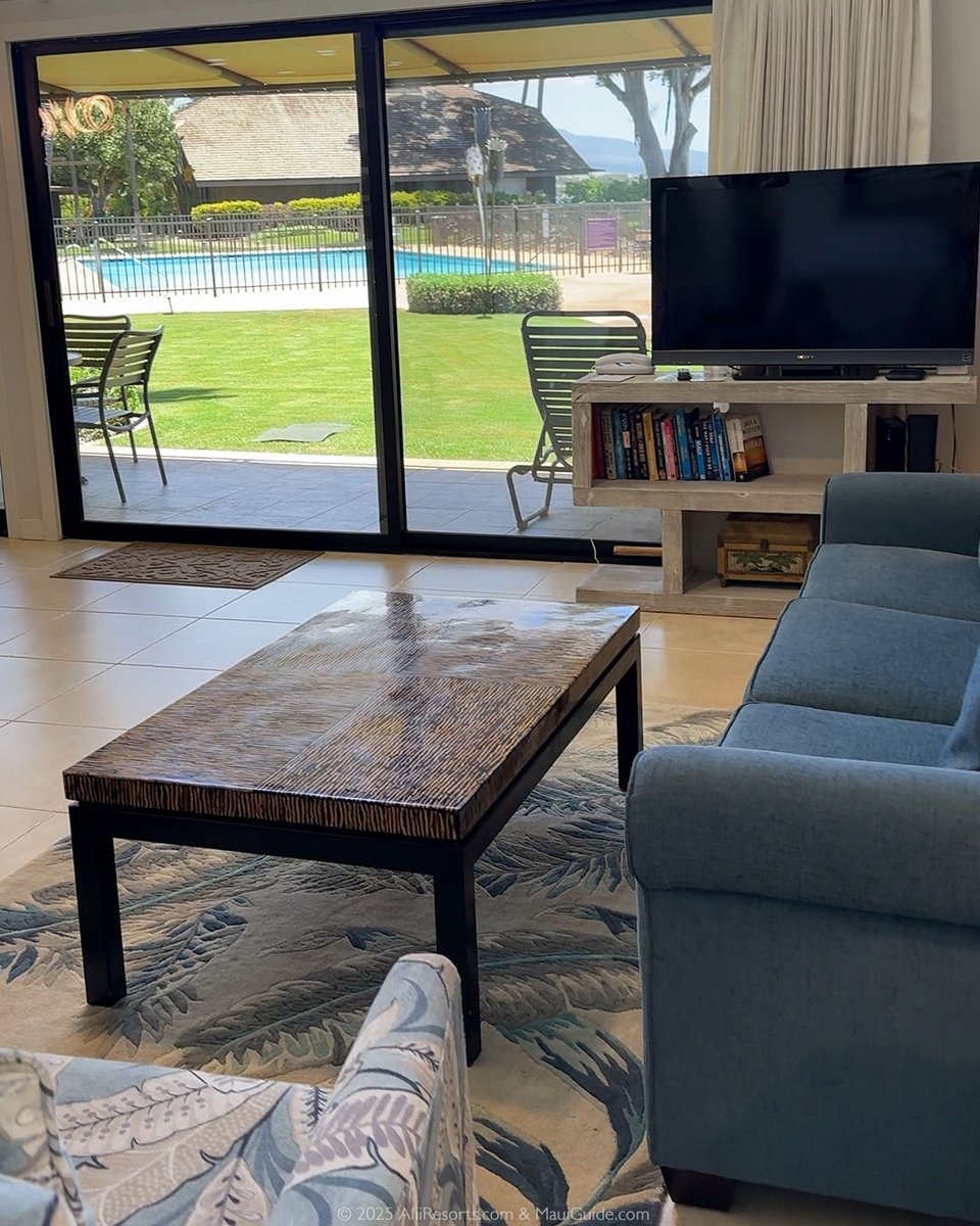 Your lanai is just steps from the oceanfront pool.

Whether you’re grilling dinner or watching the sunset, Ma'alaea Surf G‑1 offers the kind of indoor-outdoor living Maui does best.

aliiresorts.com/vrp/unit/Maala…