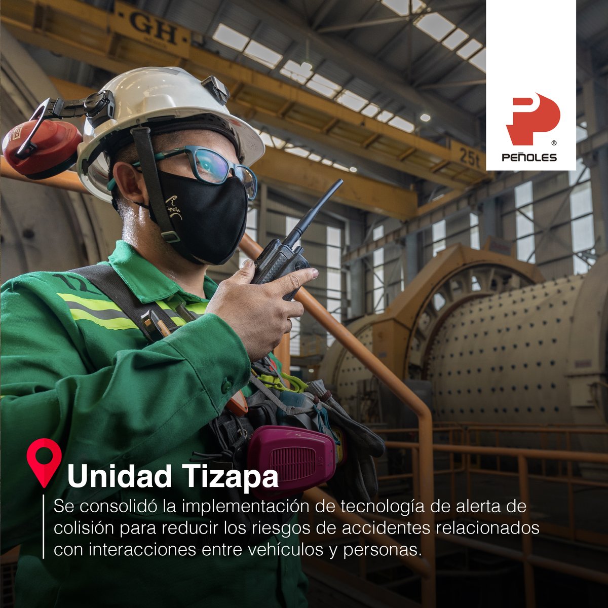 En Industrias Peñoles realizamos evaluaciones constantes de nuevas tecnologías para mantener nuestras operaciones mineras a la vanguardia en innovación tecnológica.