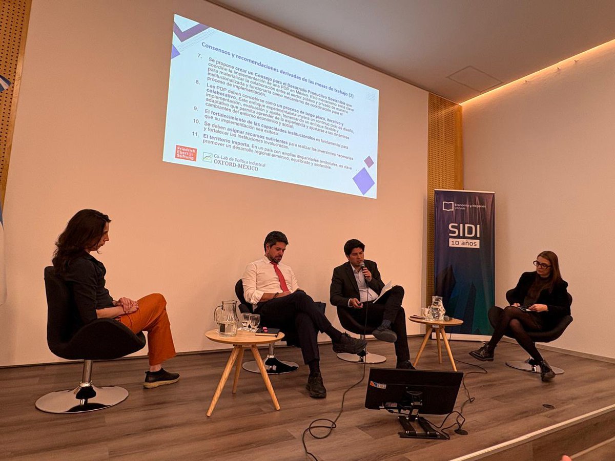 Nahuel Oddone (@nahueloddone) on Twitter photo Excelente mesa de diálogo para conversar sobre políticas de desarrollo productivo en #Argentina, #Brasil y #México. Un análisis nacional y subnacional de la política industrial.
#CooperaciónSurSur
#SurGlobal
#DesarrolloProductivo
10 años de la #SIDI <a href="/eeyn_unsam/">Escuela de Economía y Negocios UNSAM</a> <a href="/unsamoficial/">Universidad Nacional de San Martín</a> Excelente mesa de diálogo para conversar sobre políticas de desarrollo productivo en #Argentina, #Brasil y #México. Un análisis nacional y subnacional de la política industrial.
#CooperaciónSurSur
#SurGlobal
#DesarrolloProductivo
10 años de la #SIDI <a href="/eeyn_unsam/">Escuela de Economía y Negocios UNSAM</a> <a href="/unsamoficial/">Universidad Nacional de San Martín</a>
