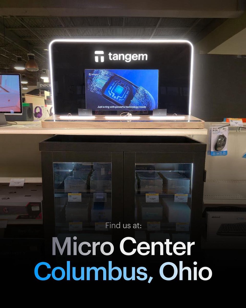 Tangem's tweet photo. Tangem Cards and Rings are now available at Micro Center Columbus, Ohio @microcenter — the retail chain’s first and largest flagship store 🇺🇲
As crypto goes mainstream, we’re making self-custody easy for millions to take control. https://t.co/T6vuJeAneX
