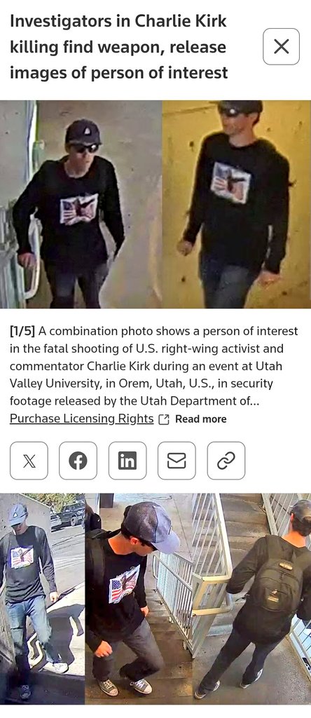 mddcTVs's tweet photo. @mddcTV
News flash:
" Tyler Robinson" is the killer??? He is a suspect.
He goes to the same school where the incident takes place.
#CharlieKirksuspect
#CharlieKirk
#TylerRoberson
#suspected https://t.co/Tg0ecGsqW2