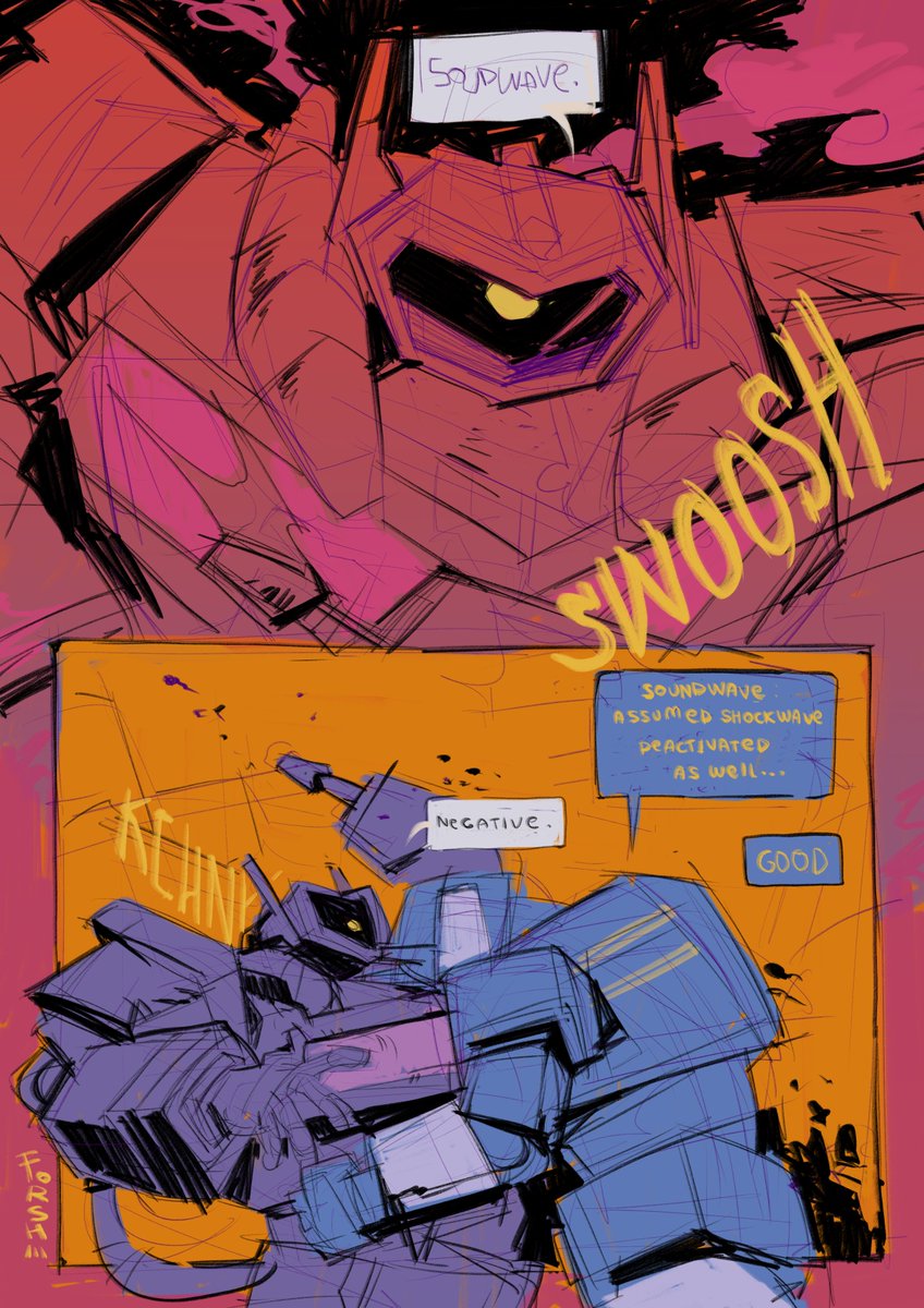 skybounds tf style really made me raise from the dead,,,so heres a quick WaveWave comic page thingy since i didnt drew them for a while 💜💙