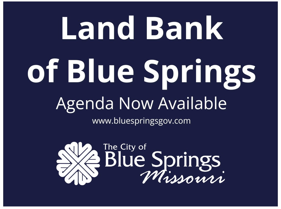The Monday, September 15, 2025, Land Bank of Blue Springs agenda is now available. You can view it here: bluespringsgov.com/AgendaCenter/V…