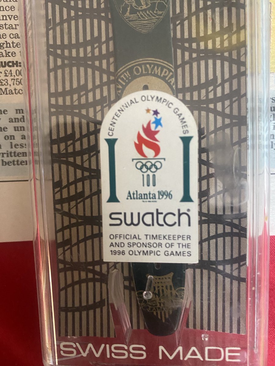 JonathanMcCusk3's tweet image. A honeymoon gift buy 30yrs  ago yesterday. 
#swatch96
#neveropened 
#swapshop
#olympics96. 
#Dunnsriver.