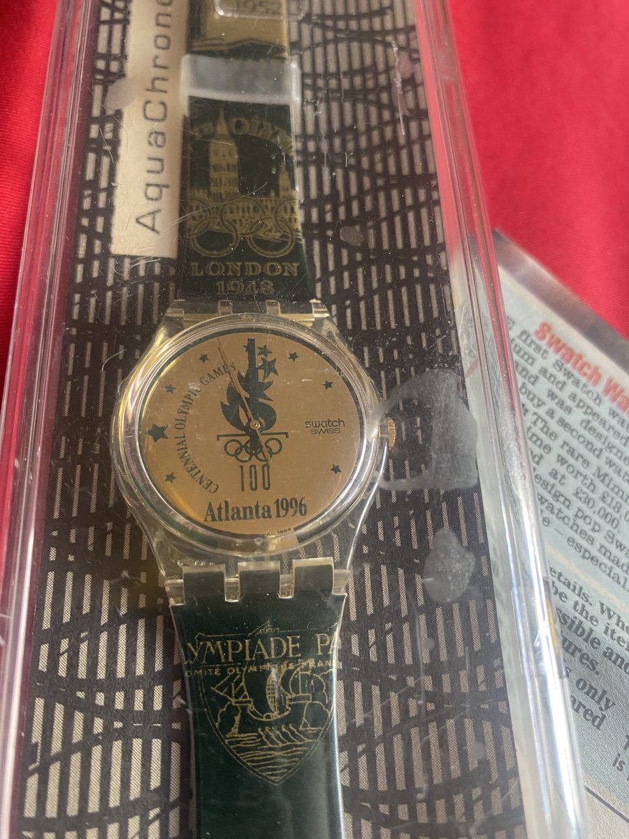JonathanMcCusk3's tweet image. A honeymoon gift buy 30yrs  ago yesterday. 
#swatch96
#neveropened 
#swapshop
#olympics96. 
#Dunnsriver.