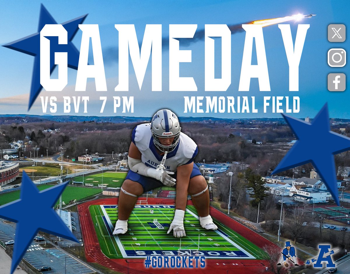 AuburnRocketsFB's tweet image. 𝑮𝑨𝑴𝑬𝑫𝑨𝒀 🚀

🆚 BVT
📍Home - Memorial Field
🕖 7 PM
👔 🔵 on 🔵

@tgsports 

#LetsGoRockets
