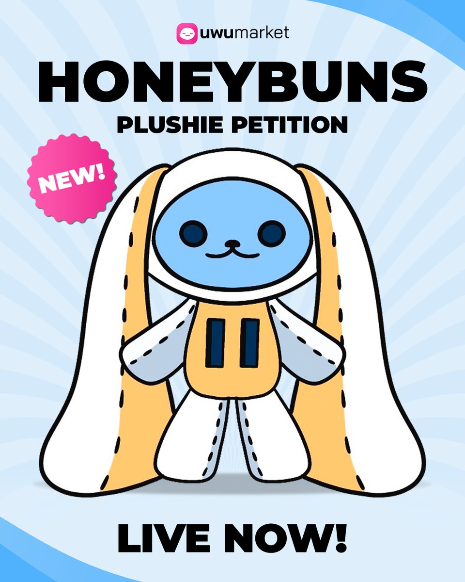 💜Hi everyone!💜

In case you missed it, a petition with UwU Market dropped yesterday and is now live to bring your very own HONEYBUN plush to life! 🐰💛 We’re already 40% funded after just the first day, but we need at least 100 orders to move forward with production.

These