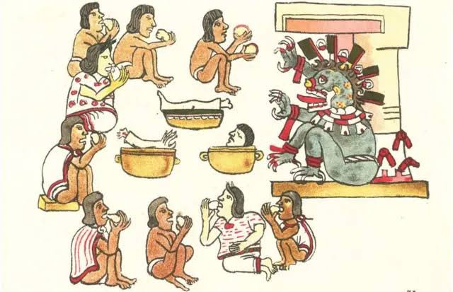 El pozole mexica tenía un lado ritual: en Tlacaxipehualiztli podía llevar carne humana, reservada a nobles, guerreros y al tlatoani. (Felices fiestas patrias) 
#MéxicoAntiguo #CulturaMexica #Historia