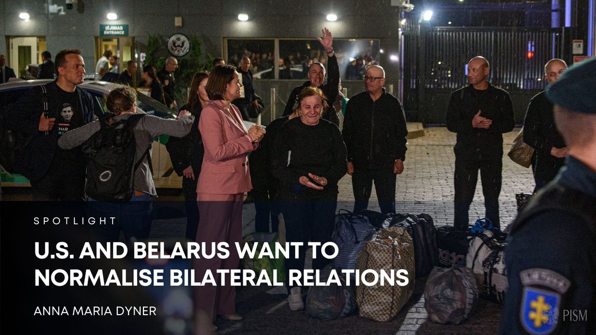 PISM (@pism_poland) on Twitter photo The U.S.🇺🇸 and Belarus🇧🇾 have announced further steps towards normalising mutual relations. <a href="/Anna_M_Dyner/">Anna Maria Dyner</a> writes about the context of the talks in Minsk and possible further steps by both countries.
📎 pism.pl/publications/u… The U.S.🇺🇸 and Belarus🇧🇾 have announced further steps towards normalising mutual relations. <a href="/Anna_M_Dyner/">Anna Maria Dyner</a> writes about the context of the talks in Minsk and possible further steps by both countries.
📎 pism.pl/publications/u…