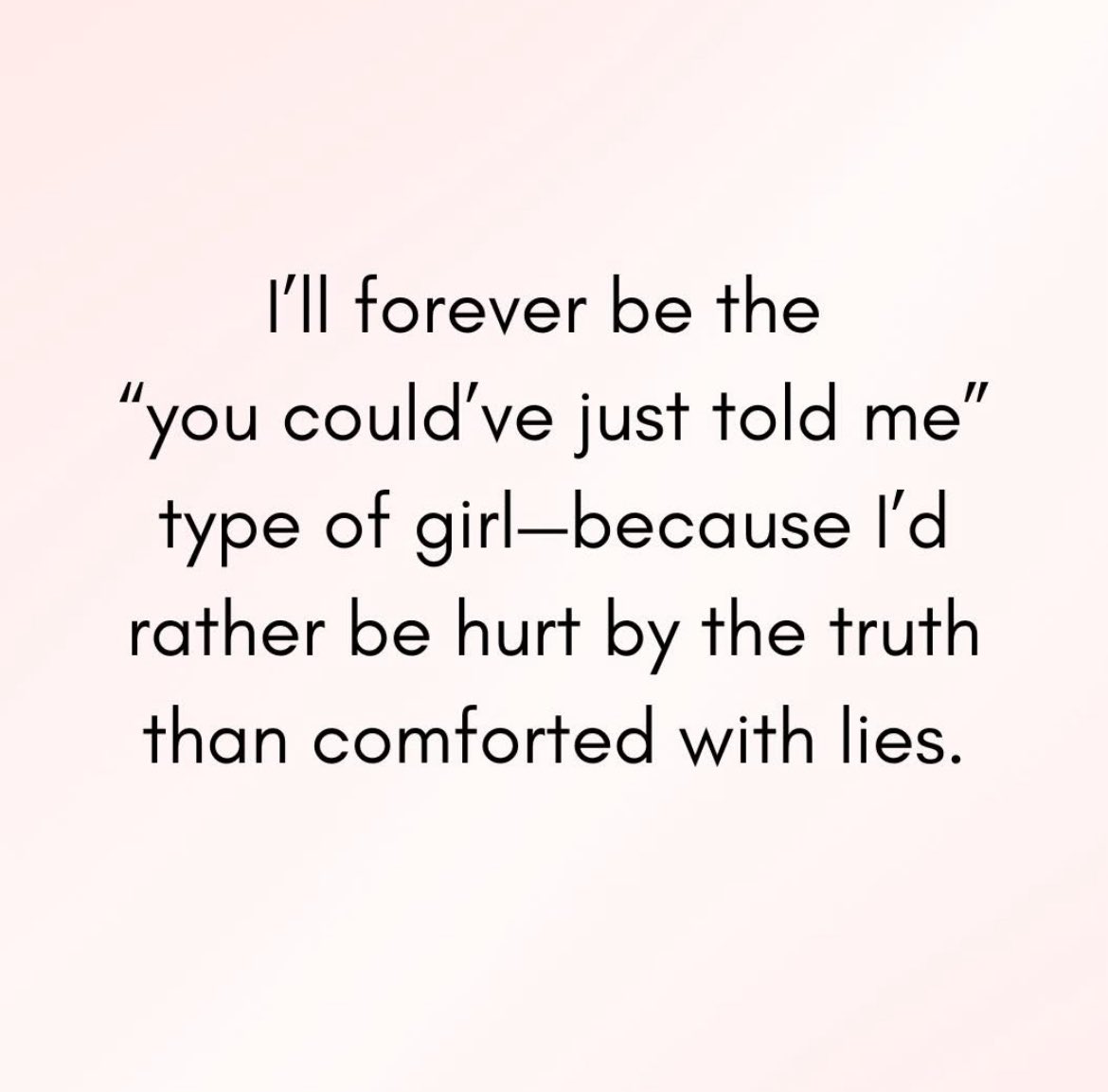 The truth would have been nice, rather than years of lies