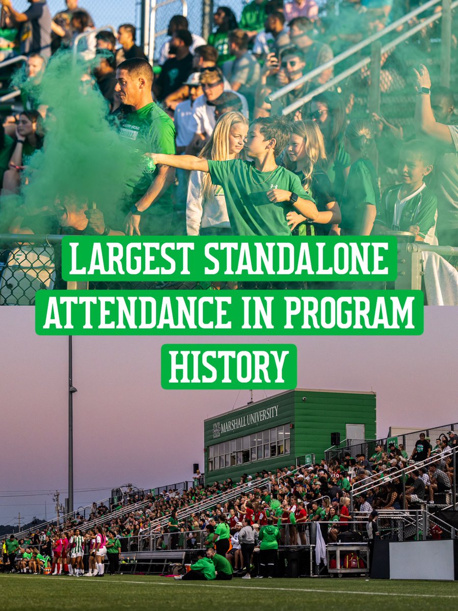 𝟏,𝟐𝟔𝟏 👏

Last night’s match set a new record for the largest standalone attendance in program history.

#WeAreMarshall
