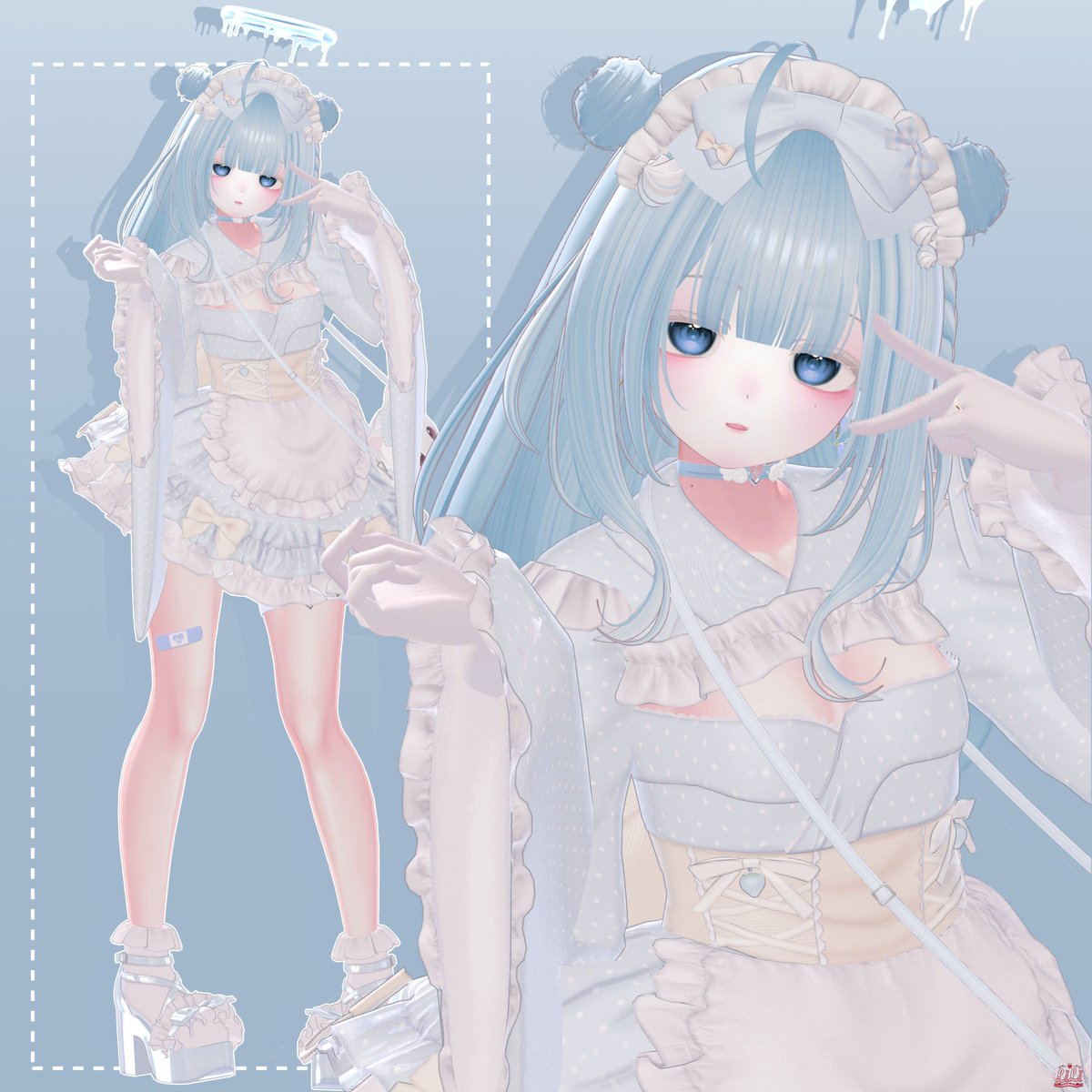 🤍💙#lolinkle #Kawai_LiLi #manuka3D