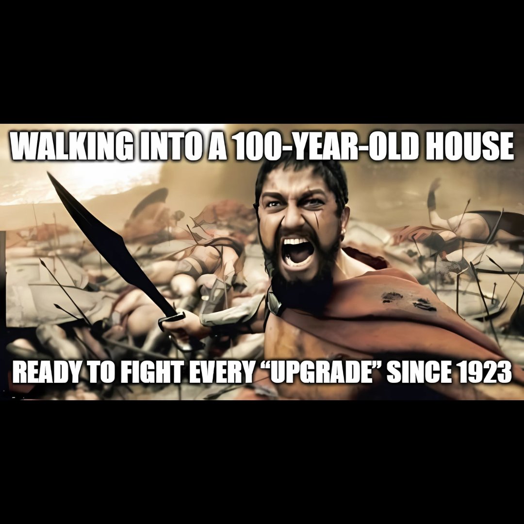 InspectUPutah's tweet image. 100-year-old house? Every repair is a boss battle. ⚔️ Who’s ready for round 12? #OldHouseProblems #HomeInspection #InspectorHumor