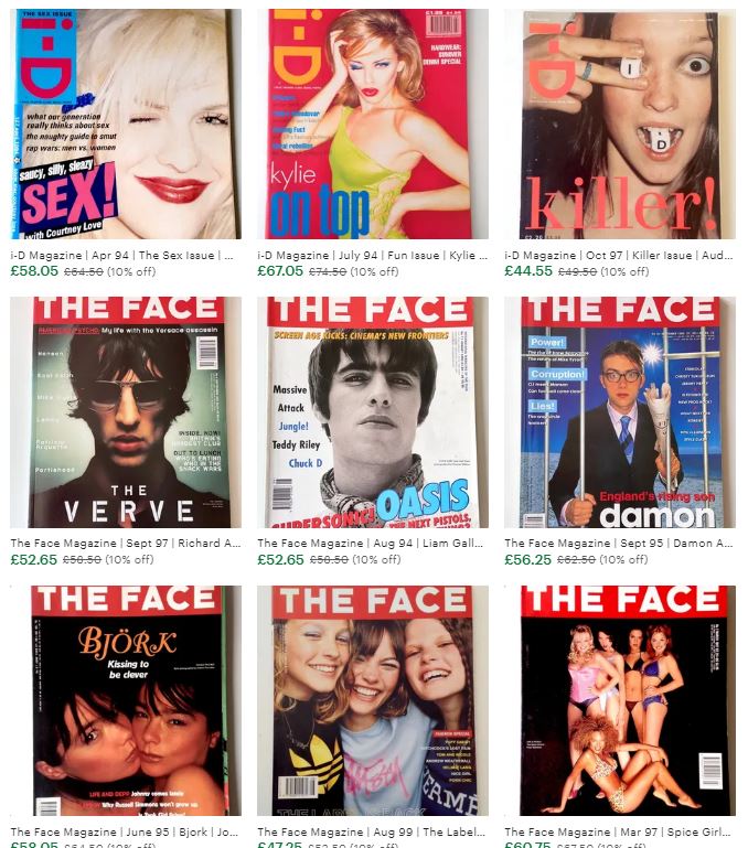 RaygunBooks's tweet photo. Starting to upload some of our rarest issues of The Face &amp; i-D from the 90's. 

https://t.co/n4PdyCSYLc 

We launched the new store in early Sept - adding new titles daily.  

#CourtneyLove #KylieMinogue #RichardAshcroft #LiamGallagher #Oasis #DamonAlbarn #Bjork #TheSpiceGirls https://t.co/7sR3xBPsTT