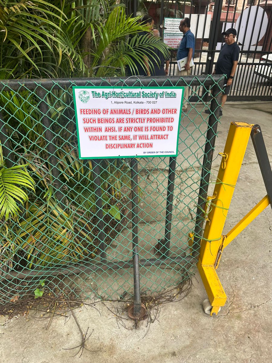 🚨 URGENT: At Kolkata’s Agri-Horticulture Society, sterilized dogs are being starved behind barbed wires. Feeding is banned, even birds. Staff threatened with job loss if they show compassion. Police refuse to act. This is not policy , it’s cruelty.   Take action <a href="/KolkataPolice/">Kolkata Police</a>