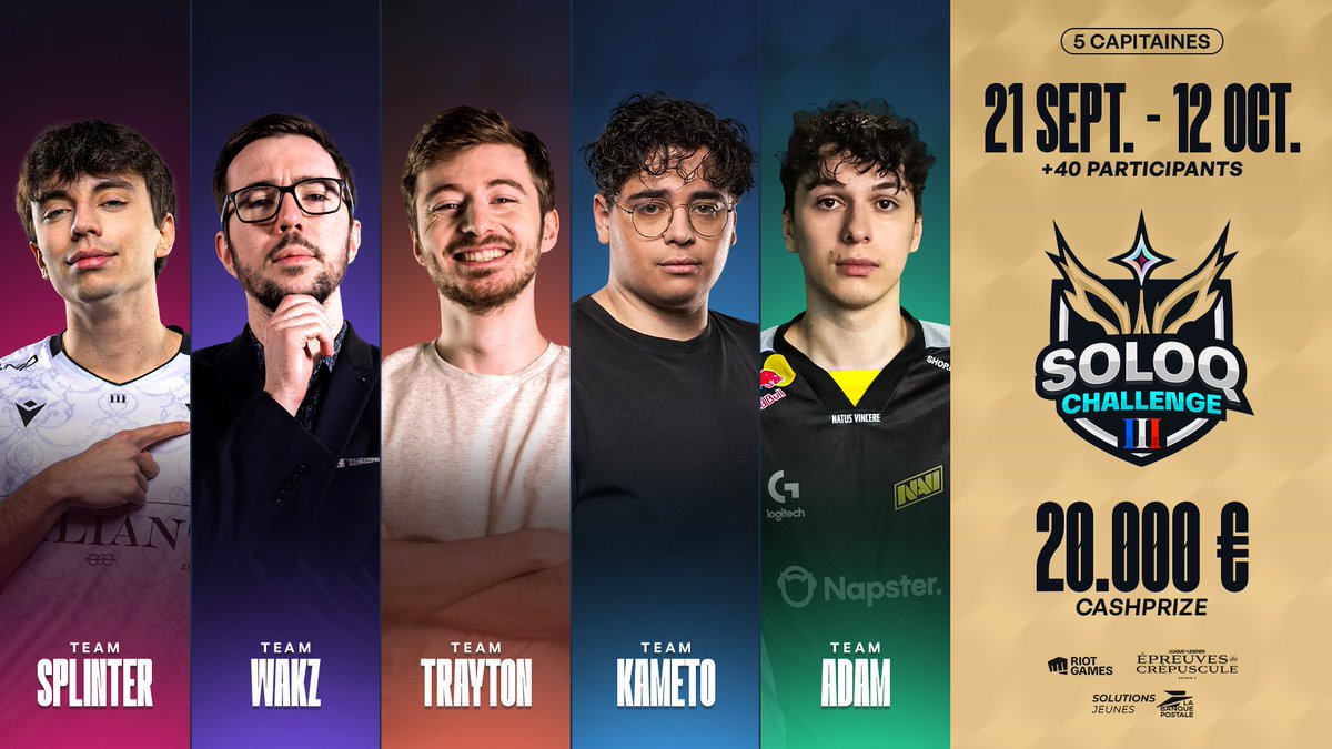 Le Soloq Challenge est de retour pour une troisième édition et ce coup ci avec 5 capitaines !