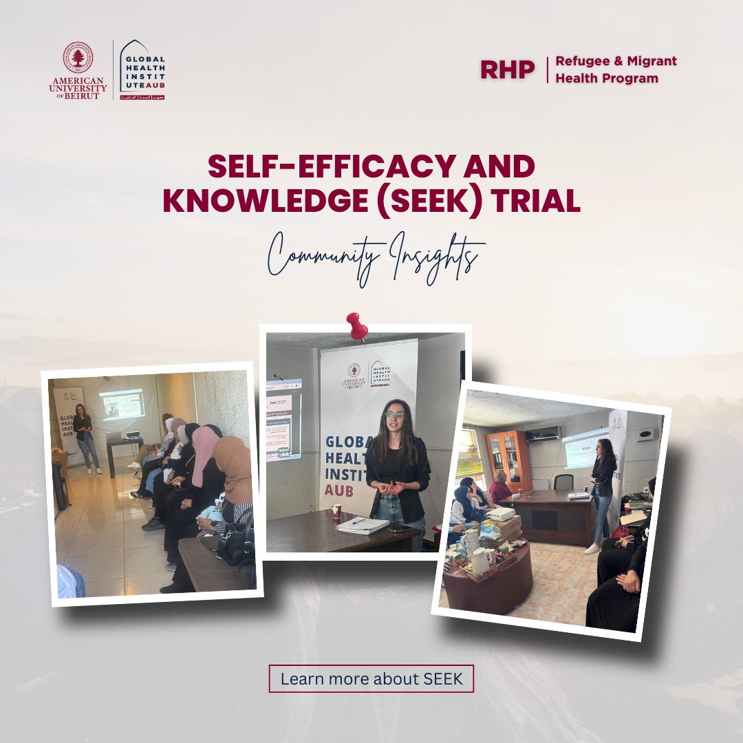 As part of our stakeholder engagement, and to ensure that the Self Efficacy and knowledge (SEEK) Trial remains a community-based intervention, the RHP team conducted a visit to the Primary Health Care centers in the Beqaa, where the SEEK intervention took place.

The visit