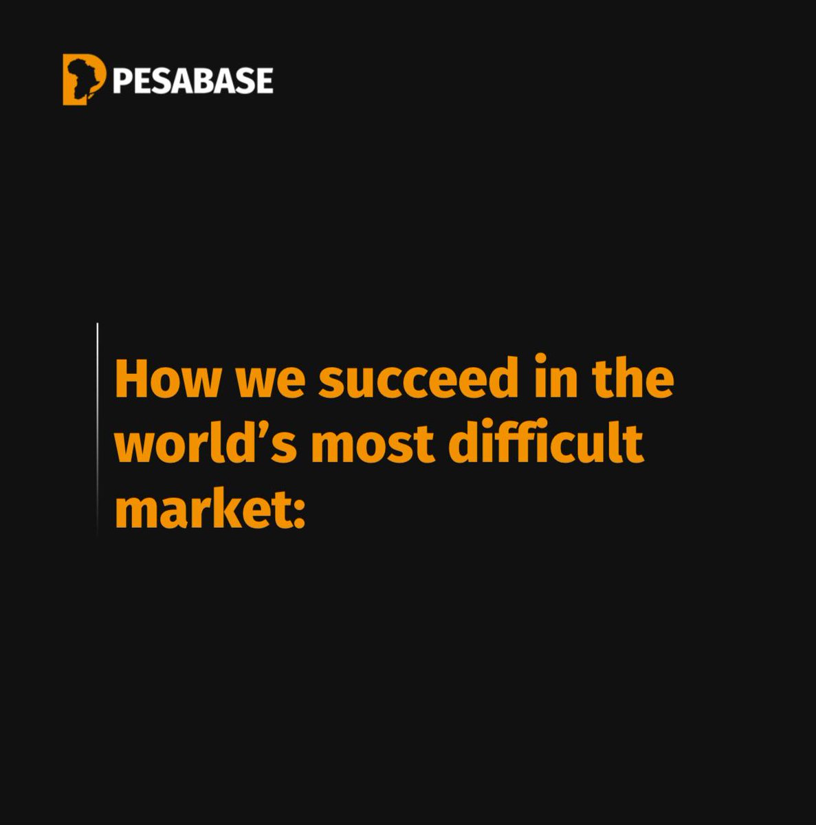 Why Pesabase Succeeds Where No One Else Dares. Thread 🧵: