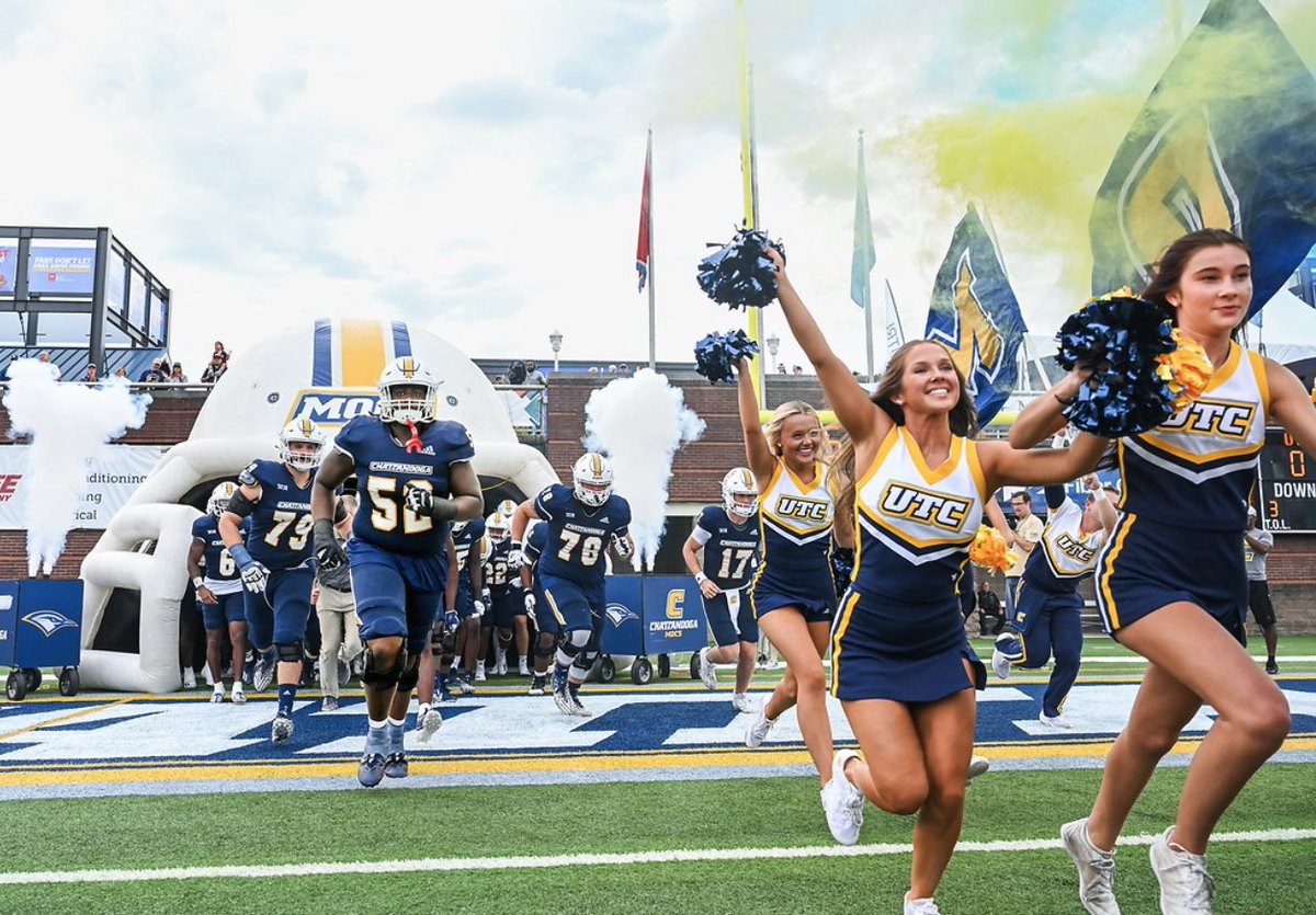 UTChattanooga's tweet image. First home game of the season. Tomorrow. 6 p.m. Finley Stadium. #GoMocs #PowerC ⚡🐦💙