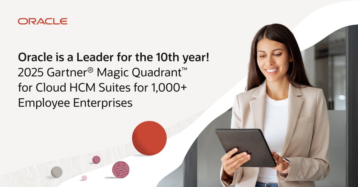 ForteDiego's tweet image. AI is reshaping HR, and Oracle Cloud HCM is helping organizations stay ahead. From automating workflows to delivering personalized employee experiences, Oracle helps customers achieve real results. Learn why Oracle is recognized as a Leader: social.ora.cl/6015AMa5b