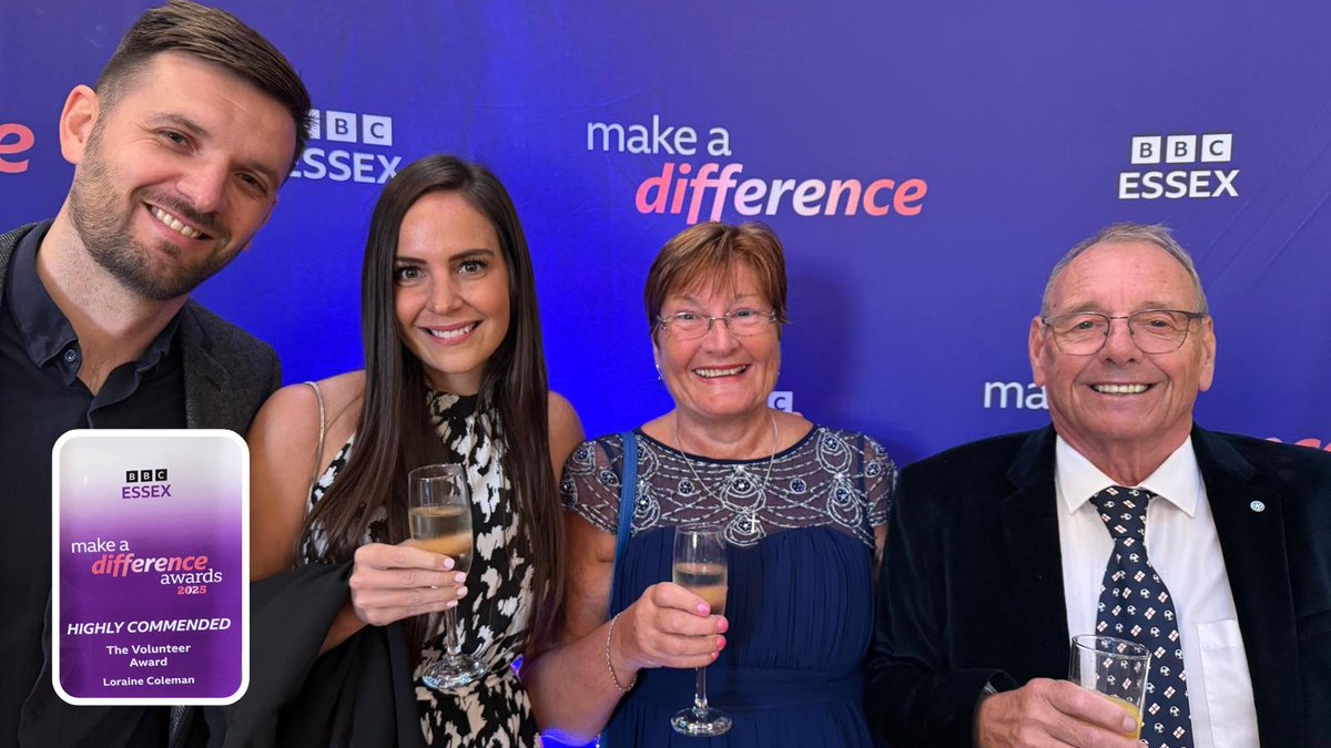 Our congratulations go to our brilliant volunteer Loraine, whose dedication to reducing loneliness in later life for people in Essex has been recognised in the prestigious BBC Essex 'Make A Difference Awards 2025'. 

Congrats Loraine, and thank you for all you do!🧡