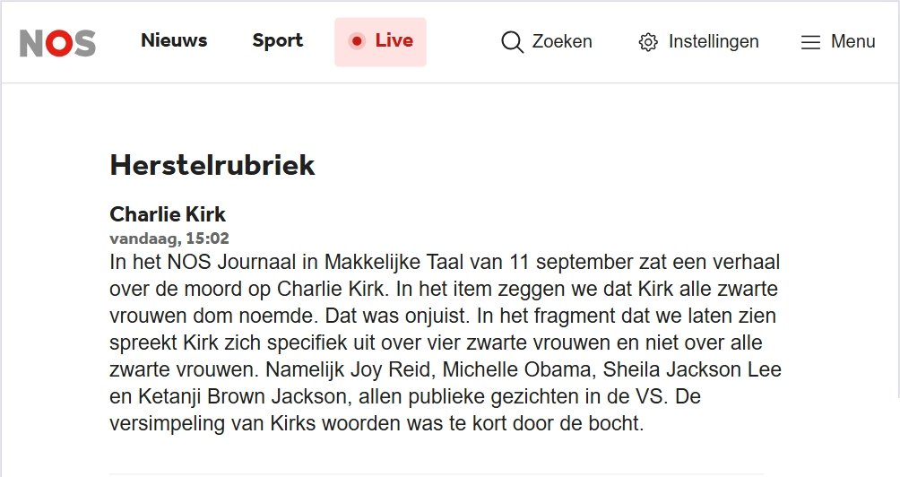 Ondertussen hebben honderdduizenden mensen het al gezien. En dat valse, kwaadaardige frame verdwijnt dus niet, want niemand leest dat herstelrubriekje.