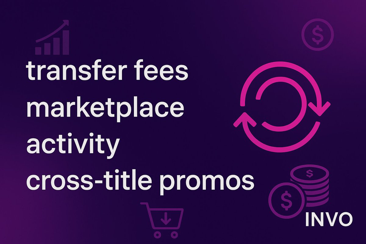 💰 New revenue levers: transfer fees, marketplace activity, cross-title promos. Add 💸 without changing your core loop. #Invo