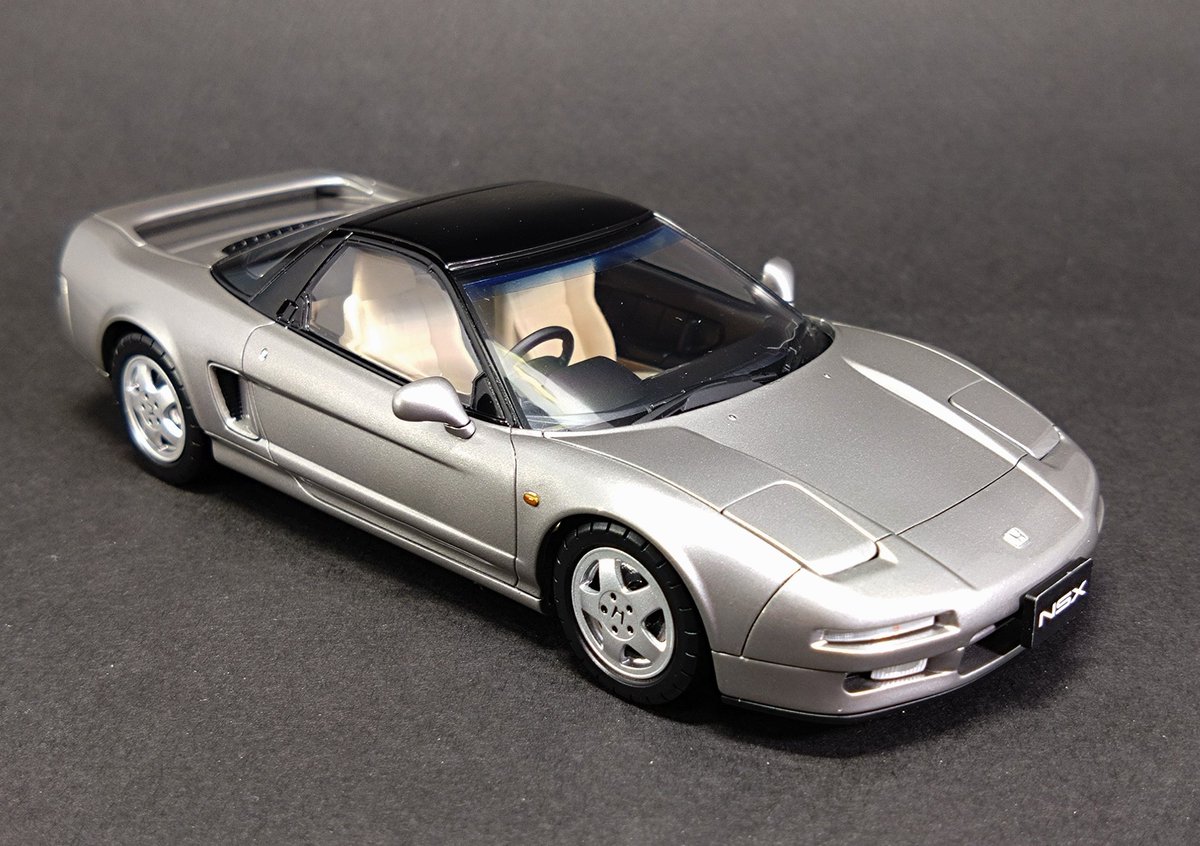 楽プラNSX NA1完成！カイザーシルバーに全塗装しました。内装は